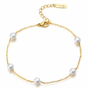 Anklet, 18K Gold Plated Steel